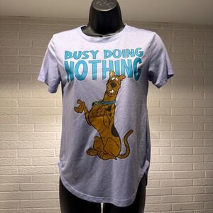Scooby Doo Busy Doing Nothing Graphic T-Shirt Kids Cartoon Tee